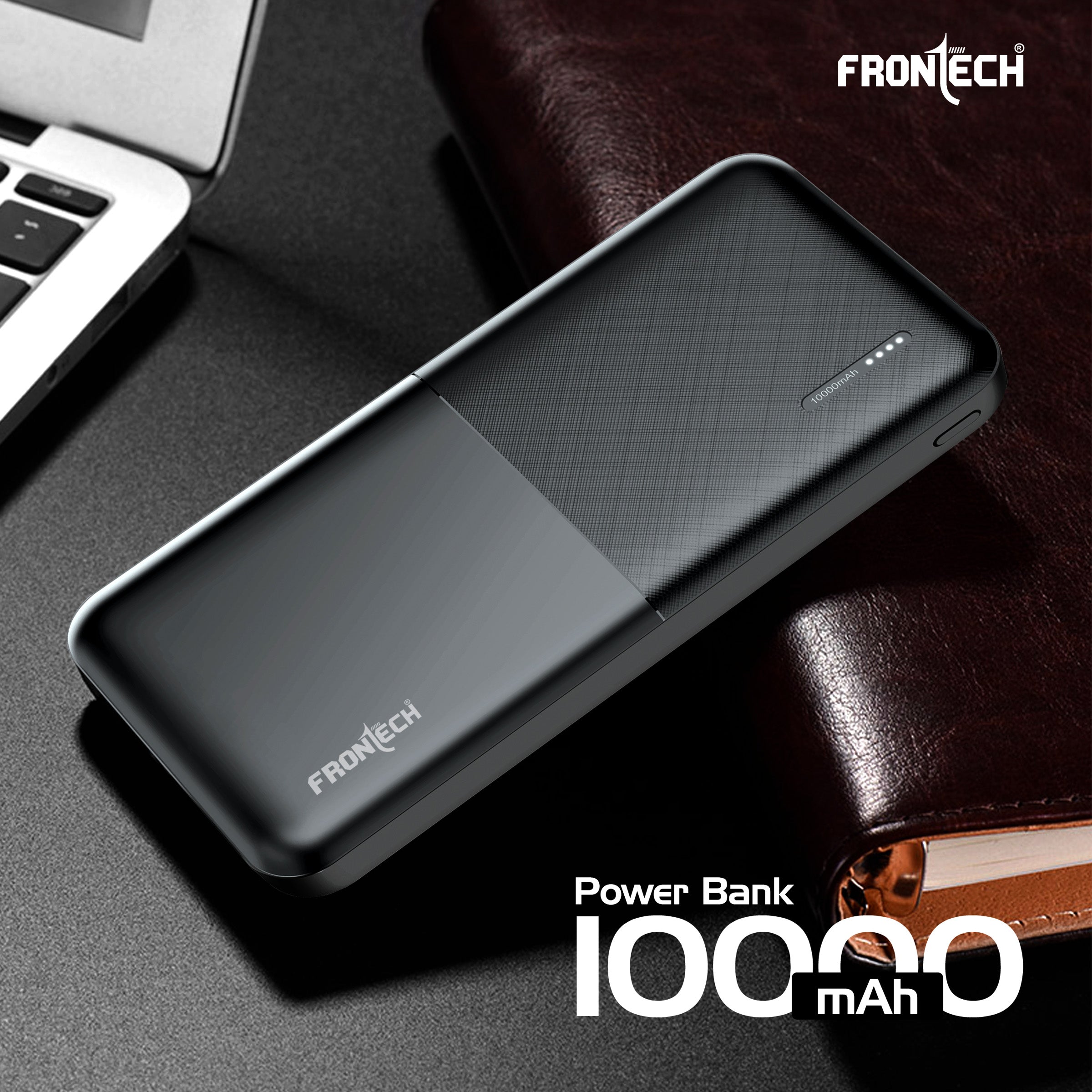 Frontech 10000 mAh Li-ion Power Bank with LED Indicator, Dual USB (PB-0007) Frontech 10000 mAh Li-ion Power Bank with LED Indicator, Dual USB (PB-0007)